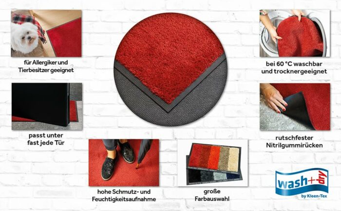 Wash + dry Doormat Anthracite (Smokey Mount) / Grey, 60x90 cm, inside and outside, washable