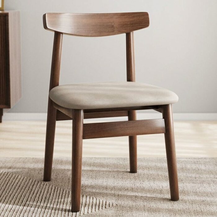 WALNUT Wood Dining Chairs Hotel Lounge Dining Stool Living Room Kitchen Home Furniture