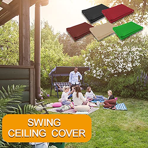 Replacement Swing Chair Canopy,Universal Outdoor UV Proof Waterproof Swing Seat Cover for 3 Seater Garden Swing