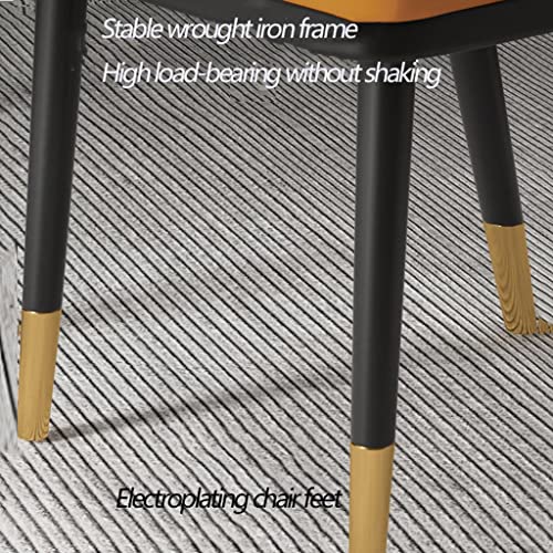 Kitchen Dining Room Furniture Chairs PU Leather Dining Chair Set Of 6 High Back Soft Seat Soft Padded Seat Kitchen Chair with Metal Chair Legs Fo