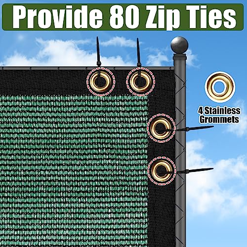 Green 6FT X 50FT Outdoor Privacy Screen Fence & Mesh Shade Net Cover, Ideal for Garden and Backyard - Enhances Privacy for Fencing & Chain Link,