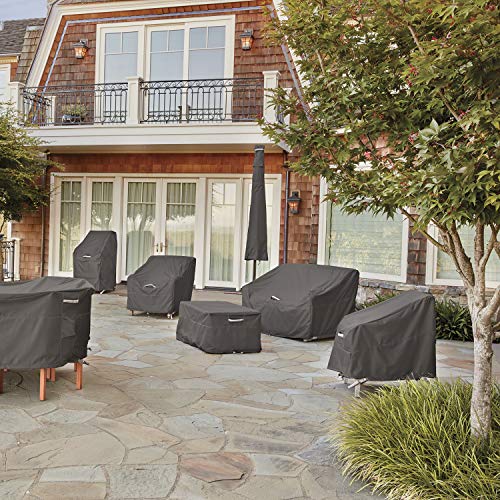 Classic Accessories Ravenna Water-Resistant 46 Inch Patio Curved Modular Sectional Sofa Cover, Patio Furniture Covers