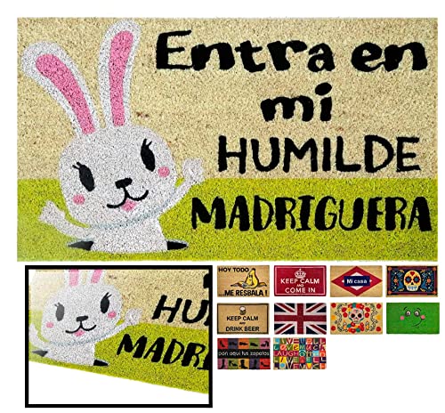 LucaHome Natural Coconut Door Mat 70 x 40 with Non-Slip Base, Coconut Door Mat Funny Lemonade, Absorbent Door Mat Entrance Home, Ideal for Outdoo