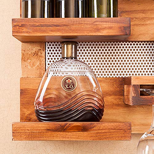 PIBM Solid Wood Wine Rack Wall-Mounted Dining Room Living Room Bar Shelf Stand High Glass Rack J1122
