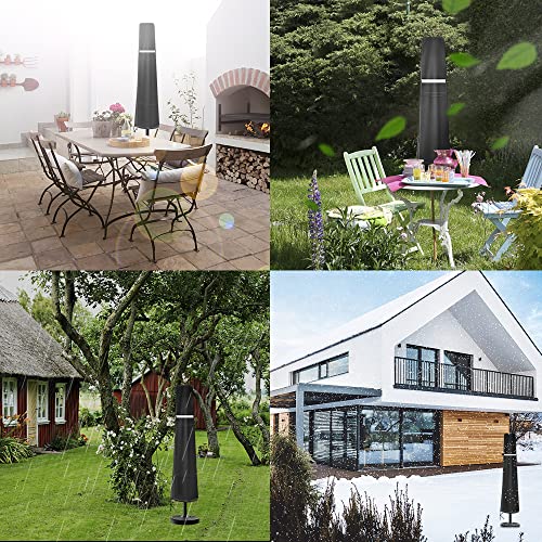 OZYAN Parasol Cover Patio Umbrella Covers,Waterproof Windproof ,Anti-UV with Zip ,210D Oxford Fabric Garden Parasol Cover for 9ft to 11ft Garden