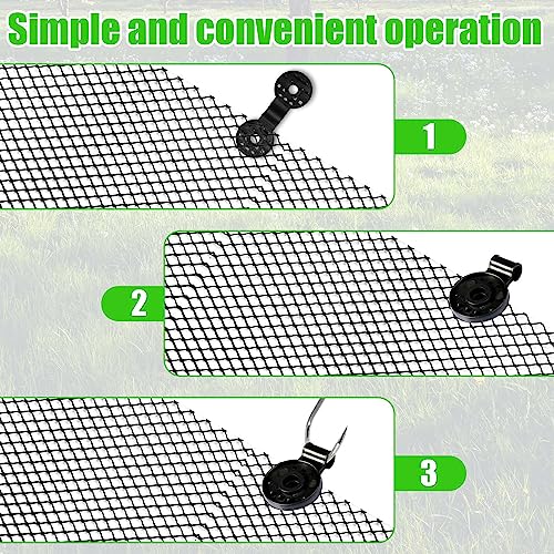 SAVITA 50PCS Shade Cloth Lock Grips, Plastic Shade Cloth Clips Shade Fabric Clips Round Shade Cloth Clips Sunshade Net Fixing Clip for Outdoor Ga