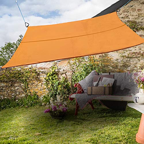 Greenbay Anti-UV Sun Shade Sail Garden Patio Yard Party Sunscreen Canopy 98% UV Block Rectangle Cream 5x4m