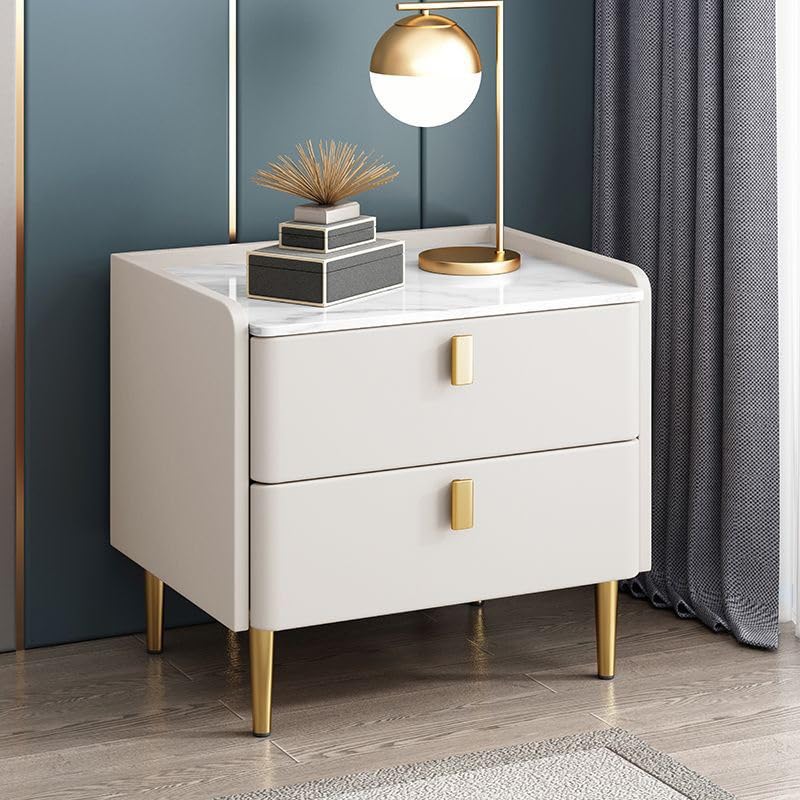 JYDQM Bedside Cabinet Home Bedroom Rock Panel Bed Side Cabinet Northern Europe Real Polar Storage Cabinet