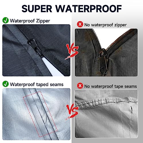 NEVERLAND Large Egg Chair Covers Waterproof Egg Chair Covers with Zipper and Telescopic Pole 210D Heavy Duty Veranda Garden Cover for egg chair o