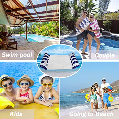 Govfrey 2 Pack Pool Inflatable Water Hammock,Pool Float for Swimming Hammock, Lilo Pool Inflatables Multi Purpose Pool Hammock Floating Beach Mat