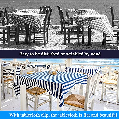 STCRERAG Tablecloth Weights,8Pcs Stainless Steel Tablecloth Clips,Decorative Table Cloth Holder Clip,Heavy Duty Tablecloth Pendants with Clips fo