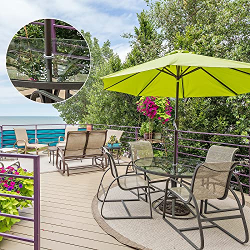 SAVITA 4 Sets 2 Inch Patio Table Umbrella Hole Ring and Cap, Standard Size Silicone Umbrella Hole Plug and Cap for Glass Patio Garden Beach Table