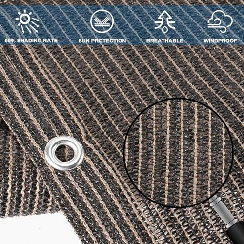 PATIKIL 3'x10' Patio Privacy Screen for Balcony, Fence Cover for Apartment Railing Netting Mesh Shade Fabric Balcony Cover for Outdoor Deck Backy