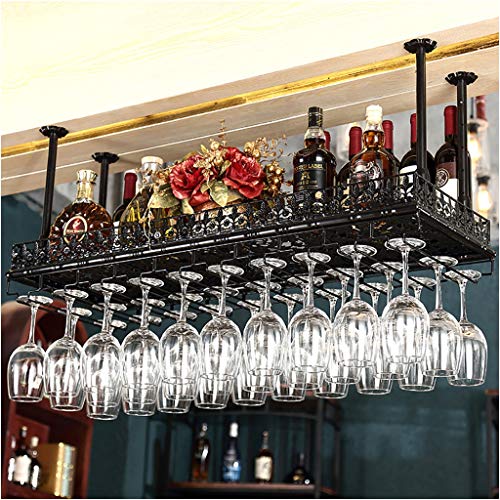 Stylish Simplicity Wine Rack, Vintage Wrought Iron Wine Rack, Bar Wine Rack, Multi-Function Storage Rack, Home Goblet Rack, Cabinet Bar Kitchen A