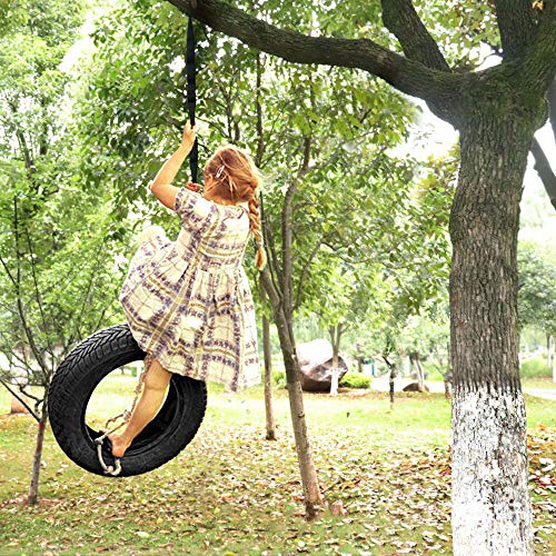 Kaxich 2pcs Tree Swing Hanging Straps, 1.5m/5ft Extra Long Straps with Safer Lock Snap Carabiner Hooks Holds 1000 kg/2200 lbs, Perfect for Tree S