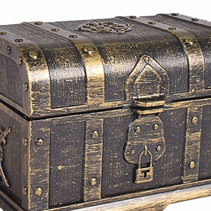 MJWDP Treasure Chest Decorative Treasure Chest Keepsake Jewelry Box Plastic Toy Treasure Boxes Party Decor