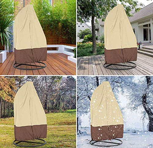 MOZX Waterproof Egg Chair Cover, 210D Oxford Fabric Heavy Duty, Egg Hanging Chair Cover with Bag, Anti-Dust Garden Furniture Cover for Indoor Out