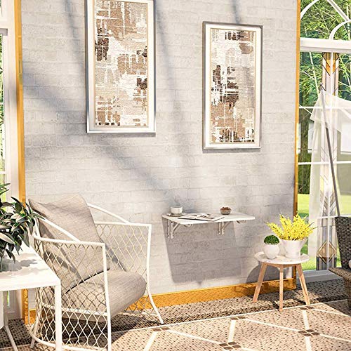 Multifunctional Wall-mounted Folding Table Home Dining Table Computer Table, Solid Wooden Wall Shelf, 60×40×16cm (L×W×H),B