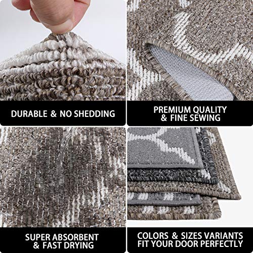 OLANLY Entrance Doormat,Non-Slip Indoor Floor Mat Low-Profile Shoes Resist Dirt Mat,Easy Clean Absorbent Water Door Mat for Home,Office, Kitchen(