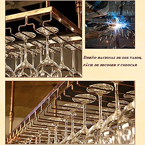 EYLINK Wine Rack Free Standing Hanging Wine Glass Rack Ceiling Upside Down Wine Bottle Rack Kitchen Restaurant Bar Cup Storage Rack Home Decorati