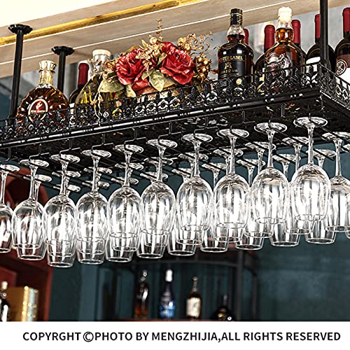 KEppd Wine Rack Wall Mounted - Creative Hanging Upside Down Cup Holder Hanging Wine Glass Rack Stemware Rack Wine Rack Home Multi-Function Rack S