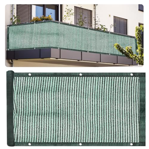 PATIKIL 3'x10' Patio Privacy Screen for Balcony, Fence Cover for Apartment Railing Netting Mesh Shade Fabric Balcony Cover for Outdoor Deck Backy