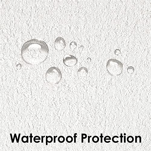 Green Velly Indian Waterproof and Dustproof Terry Cotton Mattress Protector - 78 X 36 Inches, Single Size, White