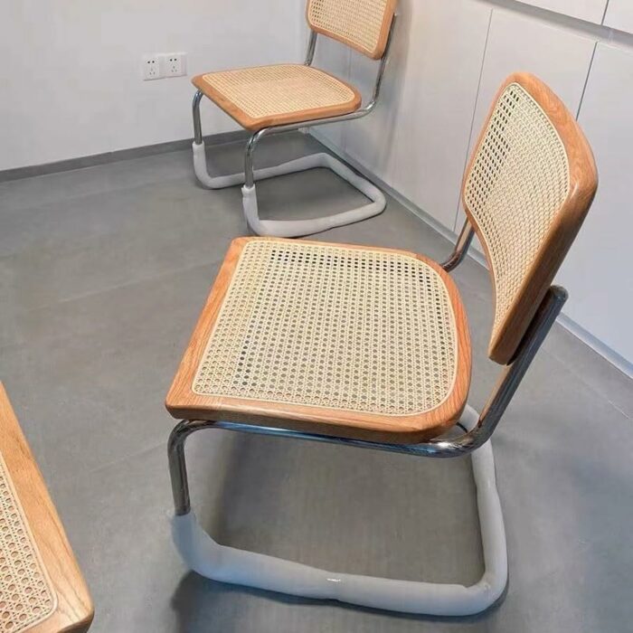 WALNUT Outdoor Kitchen Dining Chairs Office Ergonomic Designer Chair PU Leather Party Furniture