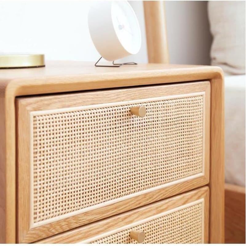 JYDQM Nightstand Rattan Cabinet Bedroom Bedside Storage Cabinet Small Apartment Storage Cabinet