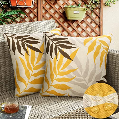 Garden Outdoor Waterproof Cushion Covers 30x50 cm Pack of 2 Decorative Cushion Covers Cushion Case for Sofa Couch Living Room Outdoor Patio Garde