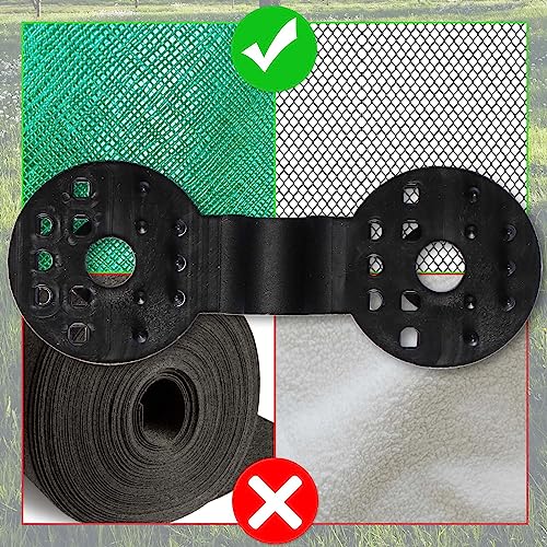 SAVITA 50PCS Shade Cloth Lock Grips, Plastic Shade Cloth Clips Shade Fabric Clips Round Shade Cloth Clips Sunshade Net Fixing Clip for Outdoor Ga