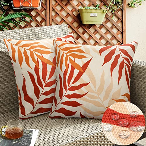 Garden Outdoor Waterproof Cushion Covers 30x50 cm Pack of 2 Decorative Cushion Covers Cushion Case for Sofa Couch Living Room Outdoor Patio Garde