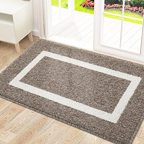 OLANLY Indoor Door Mat, 32x48, Non-Slip Absorbent Resist Dirt Entrance Rug, Machine Washable Low-Profile Inside Entry Door Rugs for Entryway, Nav