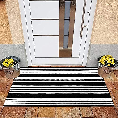 OJIA Front Door Mat 24'' x 35'' Fall Door Mats Outdoor Cotton Hand-Woven Indoor/Outdoor Small Area Rug Fall Welcome Mat for Front Porch/Home Entr