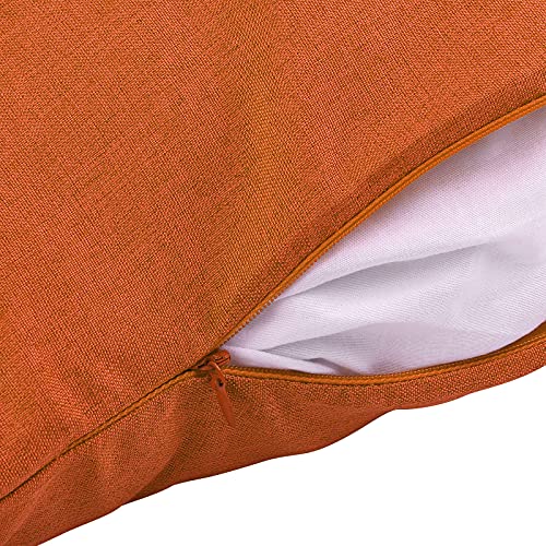 Ruisita 2 Pack 18 x 18 Inches Waterproof Pillow Covers Square Garden Cushion Case Decorative Outdoor Throw Pillow Covers for Home Garden Patio (O