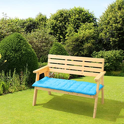 JEMIDI Bench Cushion Seat Pad - Long Padding with Ties For Indoor Benches, Bay Window, Pallet Furniture - Tufted Cotton with 4cm Polyester Fillin