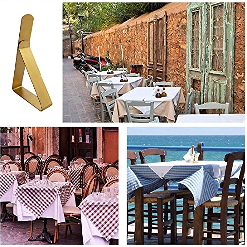 LAOJU Tablecloth Clips, Stainless Steel Table Cloth Clips Outdoor Table Cover Clamps Picnic Table Cloth Holders for Kitchen Picnics Party Wedding