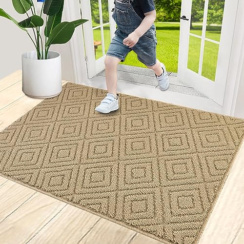 FONEYI Indoor Door Mat, Front Back Door Mats 32"x48" Rubber Backing Non Slip Rug, Absorbent Resist Dirt Entrance Doormat Inside Floor Mats for En