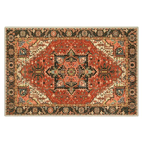 Collive Washable Indoor Door mat, Non Slip Retro Entryway Rug 20" x 32" Doormat Quick Absorbent Entrance Rug Distressed Front Door Mat, Welcome M