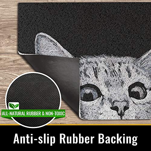 MR FANTASY Cat Door Mat Outdoor Entrance, Durable Welcome Mat, Mud Absorbent Doormat, Indoor Outdoor, Low-Profile Floor Mats, Front Door Mat for