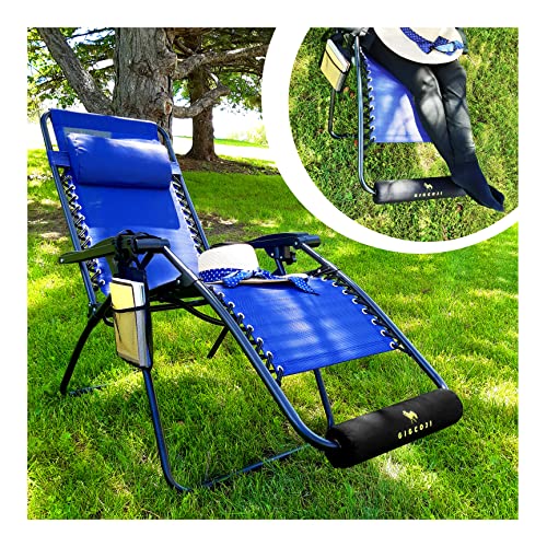 Gigco21 Zero Gravity Footrest Cushion 3" x 16", Indoor/Outdoor, Waterproof/Slip Proof - with Chair Side Bag