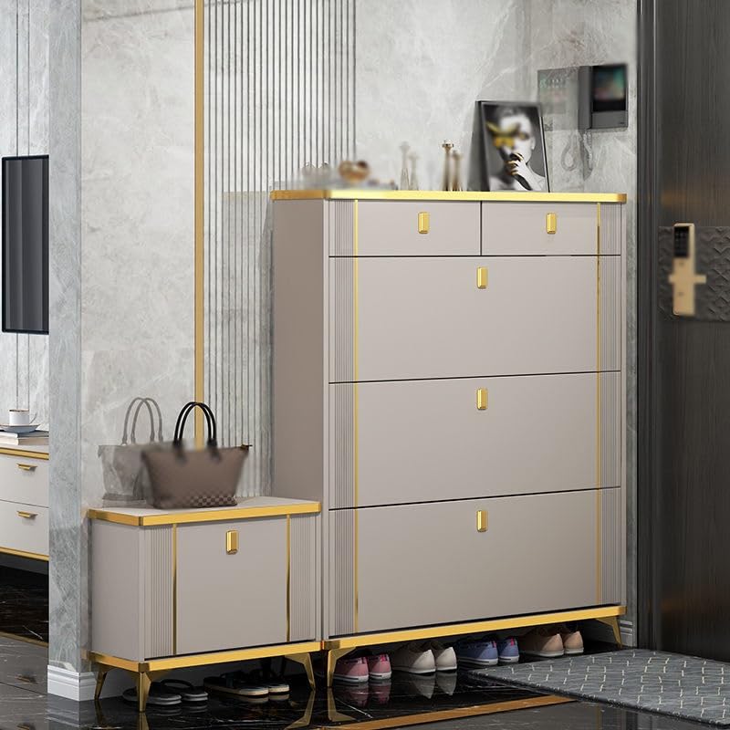 ZCMEB Shoes Cabinet Multi-functional Multi-layer Door Door Door Against The Wall Porch Cabinet Large Capacity Large Storage Shoe Rack