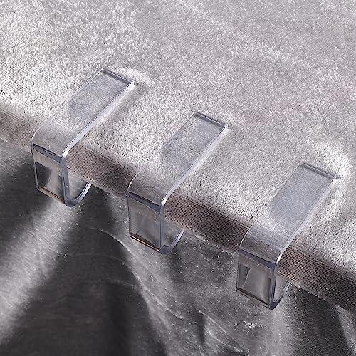 SAVITA 24pcs Plastic Tablecloth Clip, Transparent Table Cover Clips Practical Table Cloth Holder Clips Tablecloth Clamps for Home Party Indoor Ou