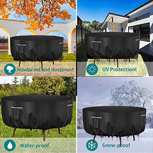 Outdoor Table Chair Covers Waterproof Round Garden Patio Set Cover Large size UV Resistant Rain/Snow Protection for Outdoor Patio Table and Chair