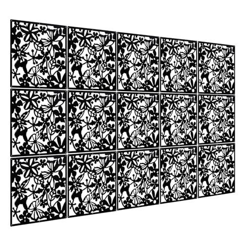 Room Divider, Portable Room Partition for Room Separator, Living Room Bedroom Dining Room 16 PCS, Black