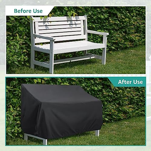Garden Bench Cover Waterproof Patio sofa cover 420D Oxford Outdoor Furniture Cover Patio Chair Cover Furniture Protection Cover for Chair Lovesea