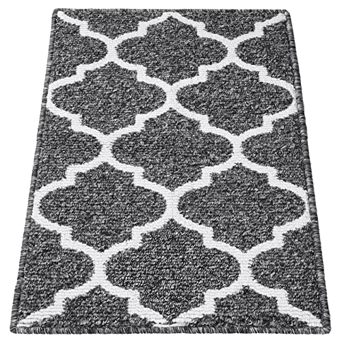 OLANLY Indoor Door Mat, 30x17, Non-Slip Absorbent Resist Dirt Entrance Mat, Washable Low-Profile Inside Floor Mat Doormats for Entryway, Brown