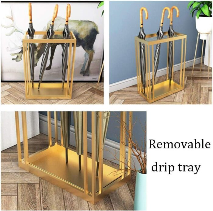 AANAN Umbrella Stands,Umbrella Holder Modern Large Capacity Umbrella Stand with Removable Drip Tray Iron Umbrella Holder Rack for Home Hotel Busi