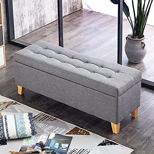 shoe storage bench ottoman Storage Benches Modern Footrest End Of Bed Bench For Living Room Bedroom,Linen Upholstered Sofa storage Ottoman Bench