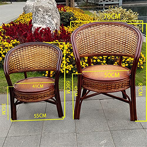 JHKGY Outdoor Club Chairs, Rattan Garden Chairs,Patio Balcony Furniture Dining Seats,All-Weather Wicker Chair,Outdoor Dining Chair for outside Pa